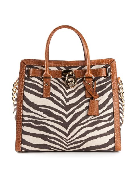 michael kors hamilton zebra bag